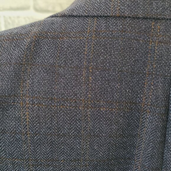 Breitling Stuttgart Carl Gross Mens Wool Blazer Jacket Blue See Measurements - Picture 12 of 14